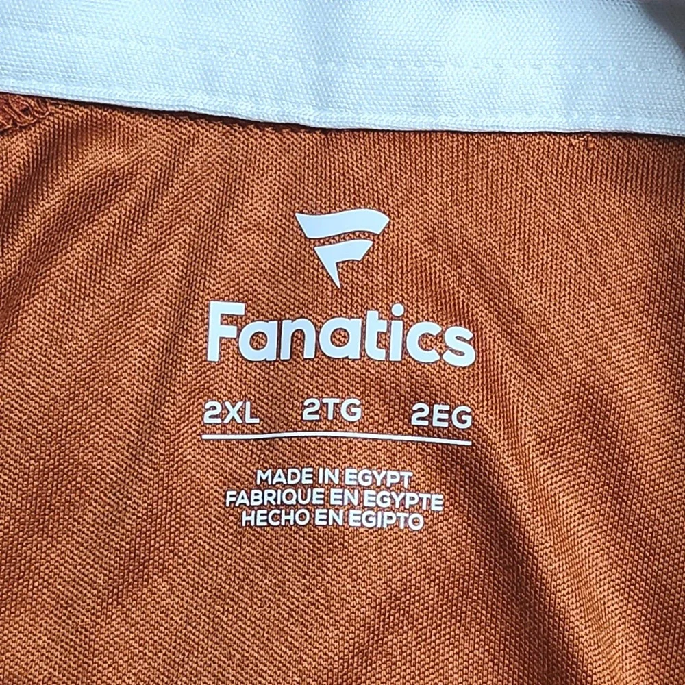 Fanatics Texas Longhorns Polo Mens 2XL XXL Orange Performance NCAA‎ Football